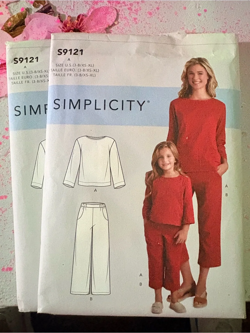 BN UNCUT SIMPLICITY 9121 A PAJAMAS SEWING PATTERNS
